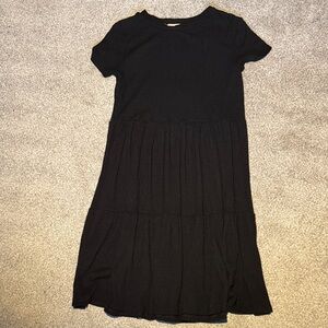 See You Monday Black Tiered Dress